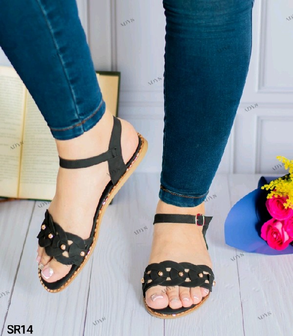 Sr14 -  Sandalia ribete de Brillos